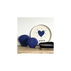 Plateau rond coeur - o - D35 cm