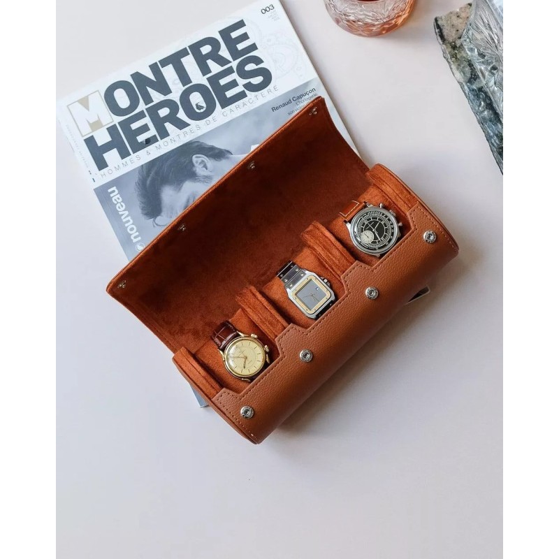 Boite à montres de voyage - Maison Scarlett - 3 emplacements - James