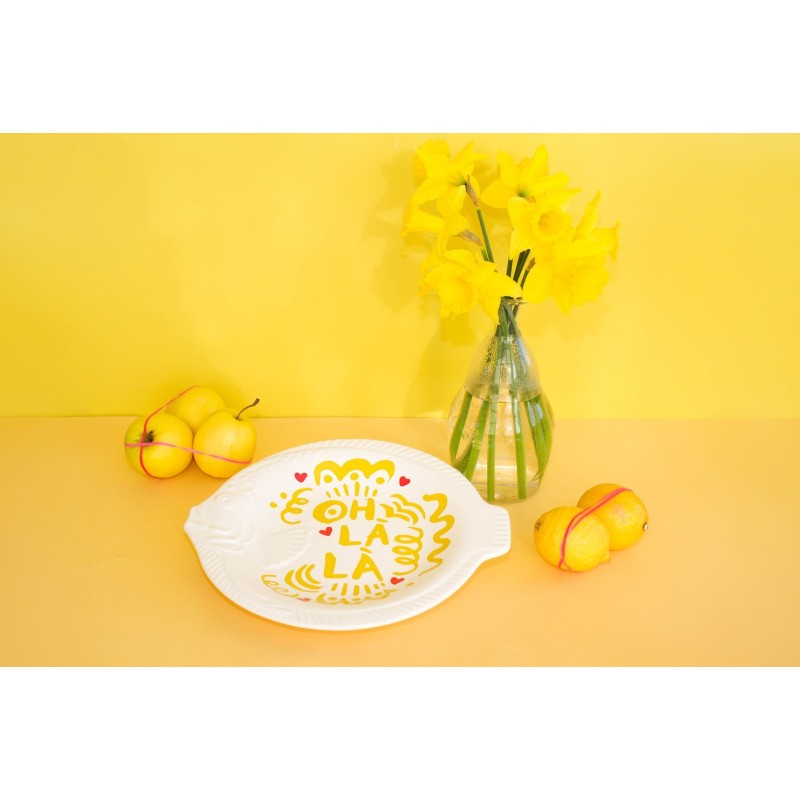 Plat - Pied de Poule - Poisson jaune