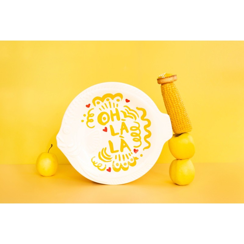 Plat - Pied de Poule - Poisson jaune