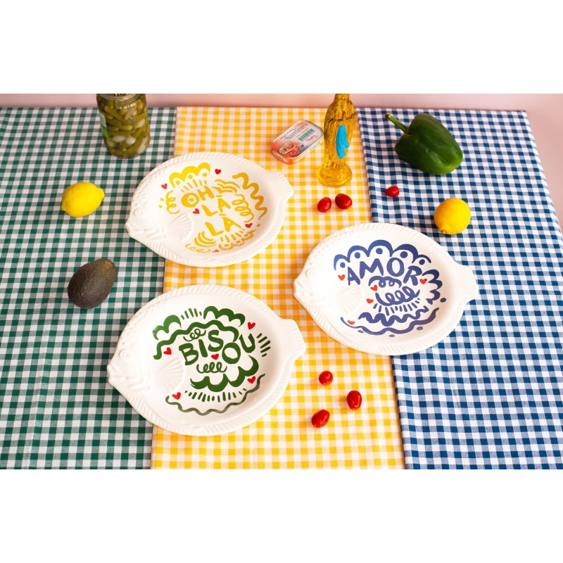 Plat - Pied de Poule - Poisson jaune