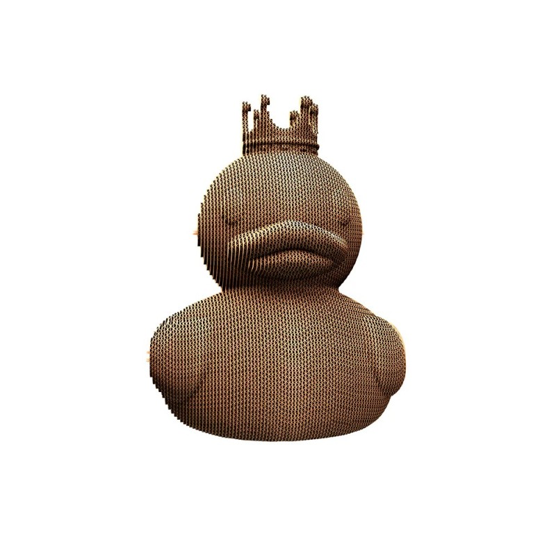 Puzzle sculpture 3d carton - cartonic - duck