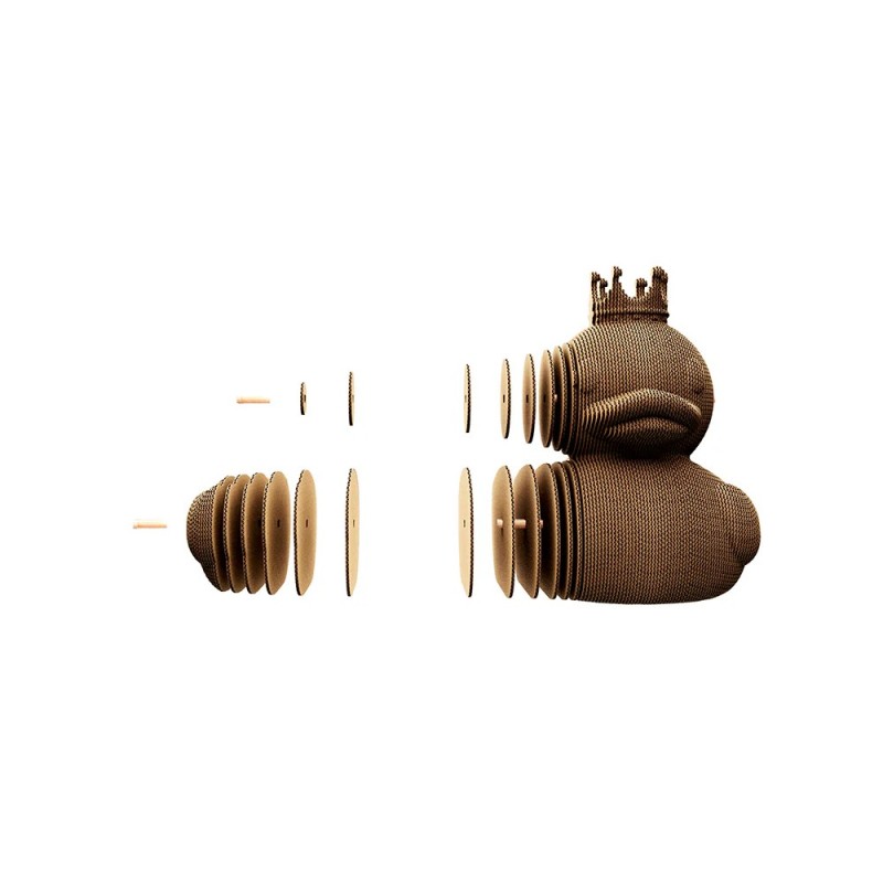 Puzzle sculpture 3d carton - cartonic - duck