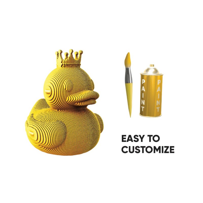 Puzzle sculpture 3d carton - cartonic - duck