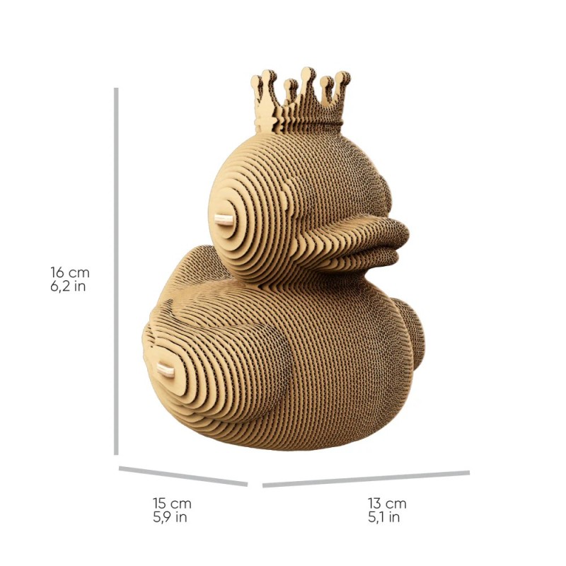 Puzzle sculpture 3d carton - cartonic - duck