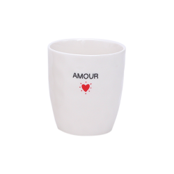 Gobelet message D7,3 H8,2cm - O - amour