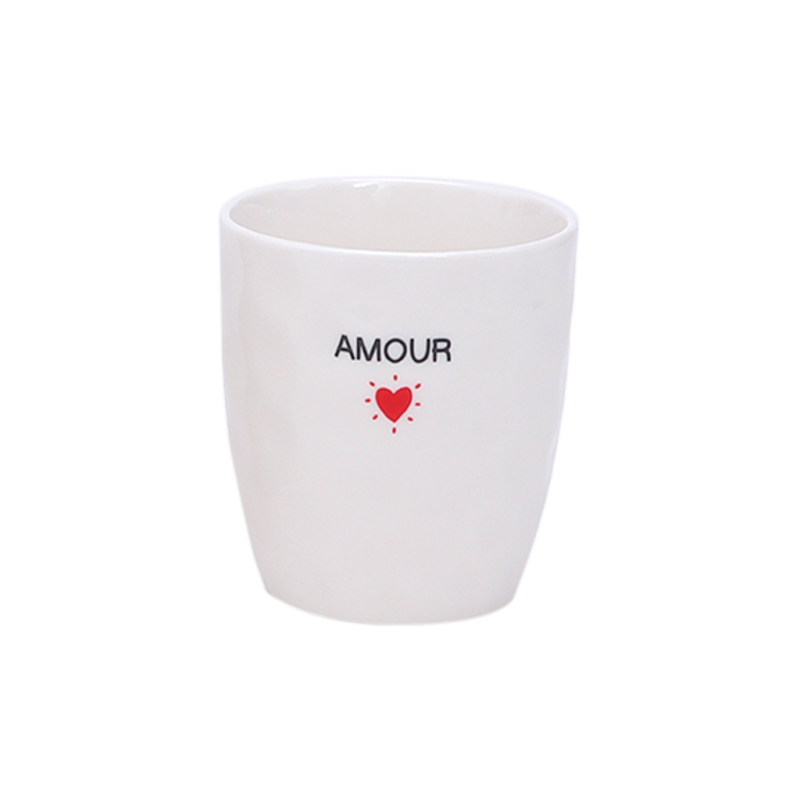 Gobelet message D7,3 H8,2cm - O - amour