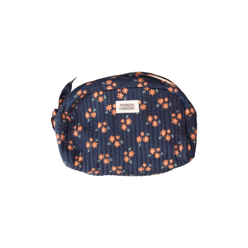Trousse de toilette - Frangin Frangine - Paulette - Fleurs marine