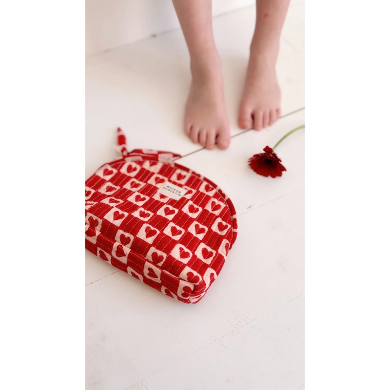 Trousse make up - Maison Augustin - coeur rubis