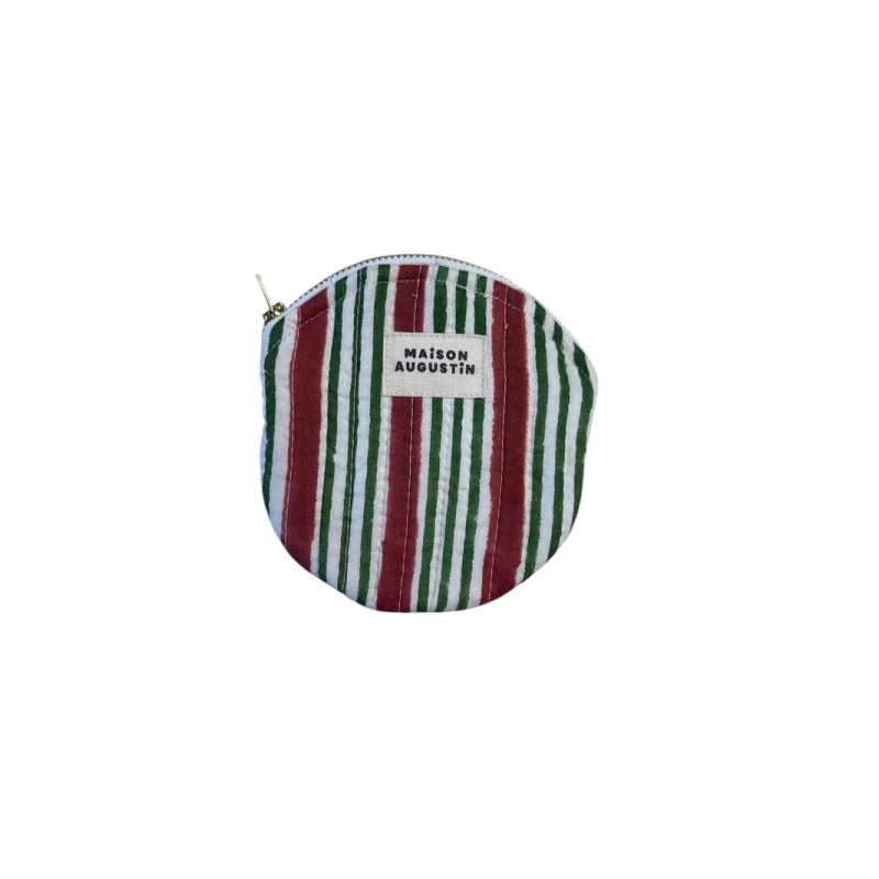 Porte monnaie - Maison Augustin - stripe brique