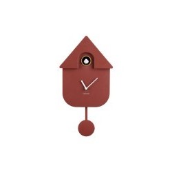 Pendule - present time - modern cuckoo - red ochre