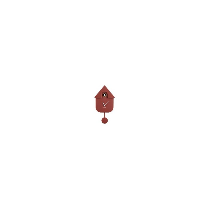 Pendule - present time - modern cuckoo - red ochre