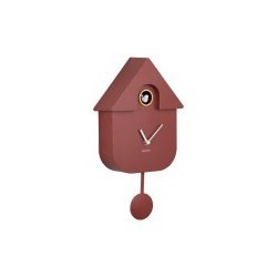 Pendule - present time - modern cuckoo - red ochre