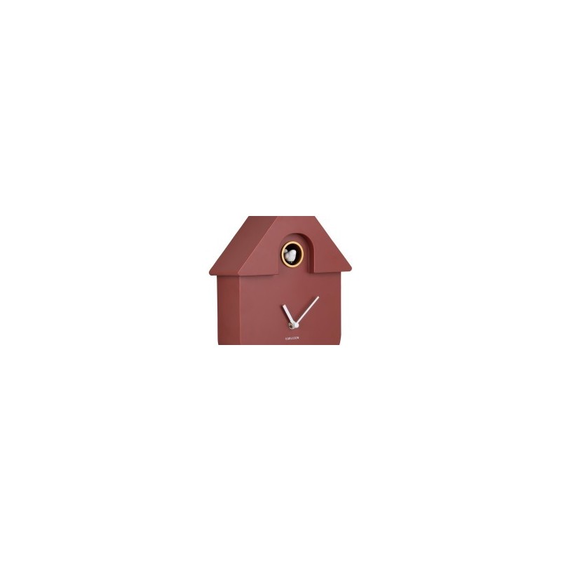 Pendule - present time - modern cuckoo - red ochre