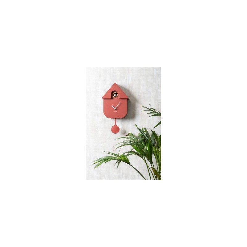 Pendule - present time - modern cuckoo - red ochre