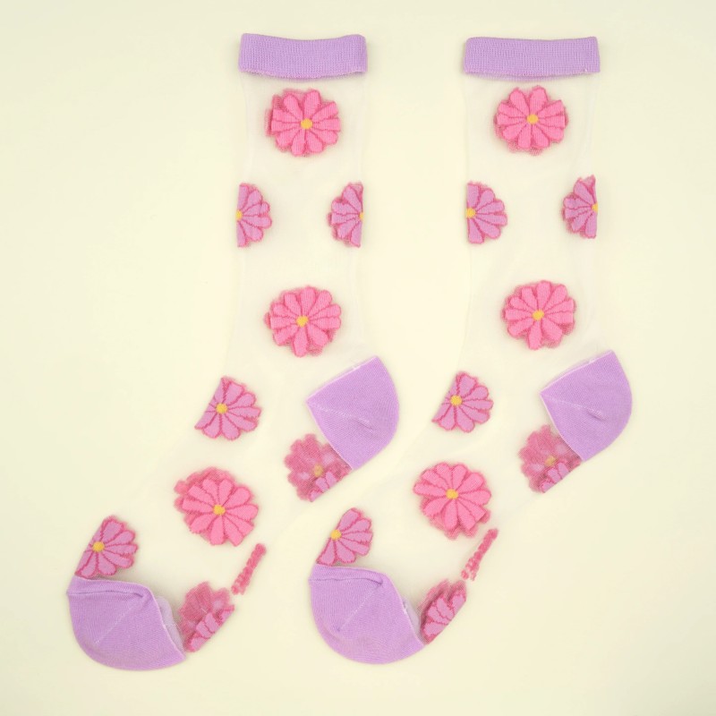 Chaussettes transparentes - coucou suzette - cosmos
