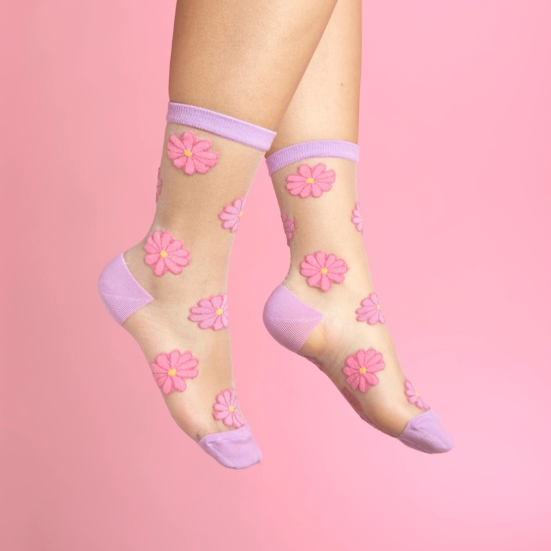 Chaussettes transparentes - coucou suzette - cosmos