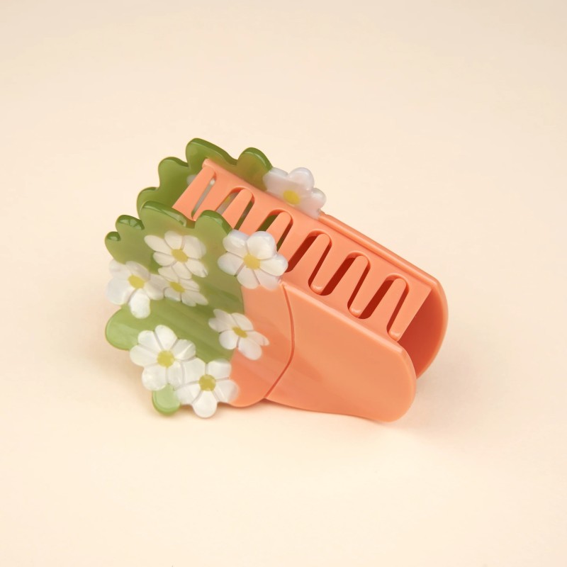 Pince à cheveux - coucou suzette - pot de fleurs