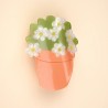 Pince à cheveux - coucou suzette - pot de fleurs