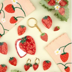 Miroir poche - coucou suzette - Fraise