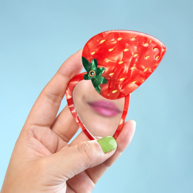 Miroir poche - coucou suzette - Fraise