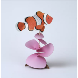 Puzzle 3d - assembli - poisson clownfish