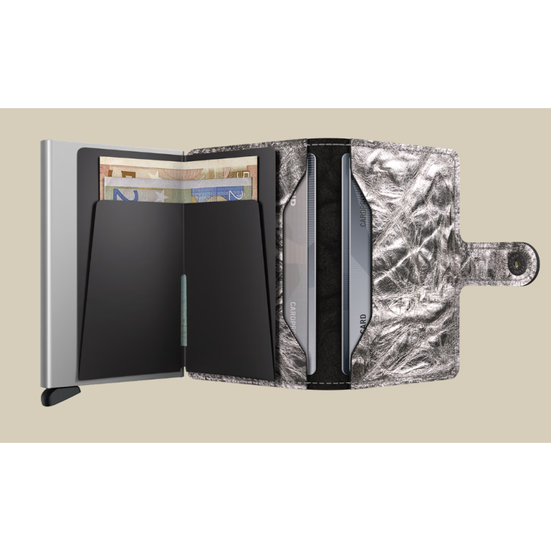 Porte-cartes - secrid - miniwallet Crunch silver