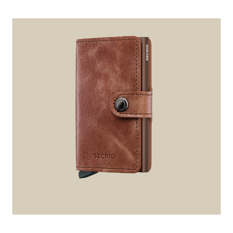 Porte-cartes - secrid - miniwallet vintage cognac brown