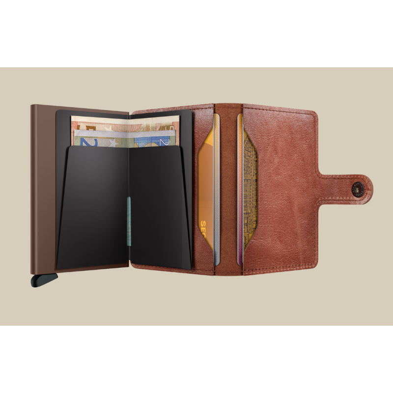 Porte-cartes - secrid - miniwallet vintage cognac brown