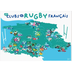 Carte postale - ste illustration - Rugby