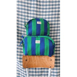 Trousse make up - Maison Augustin - stripe prairie