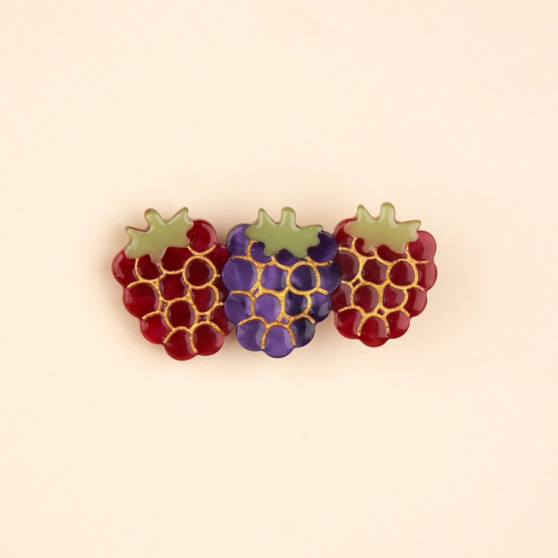 Barrette - coucou suzette - fruits rouges