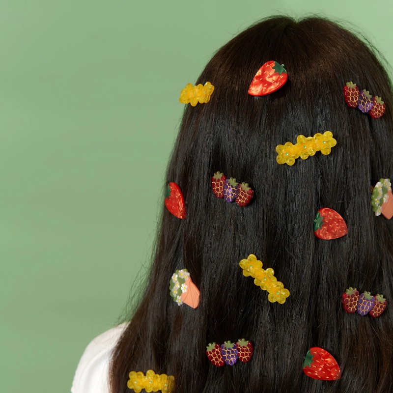 Barrette - coucou suzette - fruits rouges