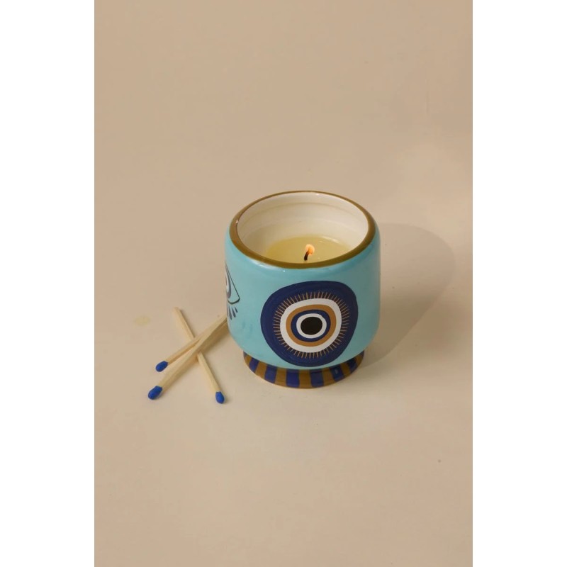 Bougie - gh - Adopo - eye ceramic candle - incense and smoke