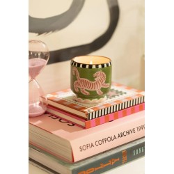 Bougie - gh - Adopo - Tiger ceramic candle - black cedar and fig