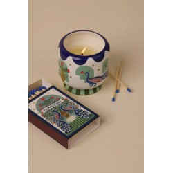 Bougie - gh - Adopo - Peacock ceramic candle- misted lime
