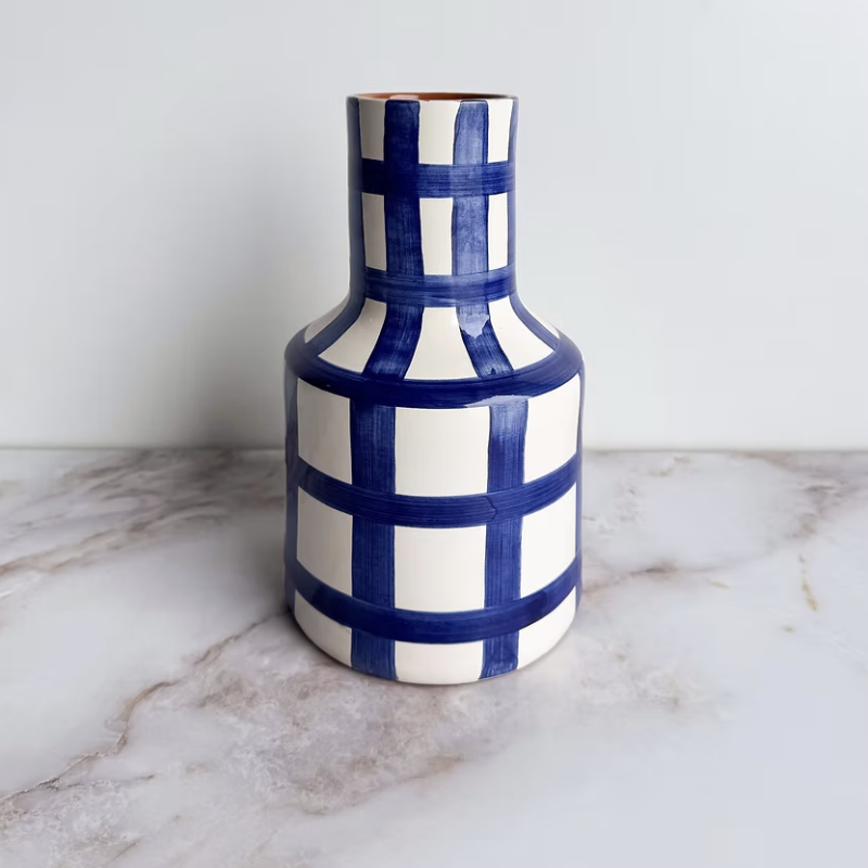Vase mini - casa cubista - grid garafe - blue