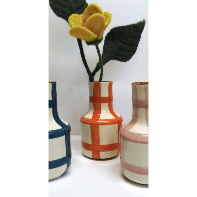 Vase mini - casa cubista - grid garafe - red