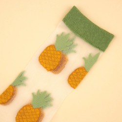 Chaussettes transparentes - coucou suzette - ananas