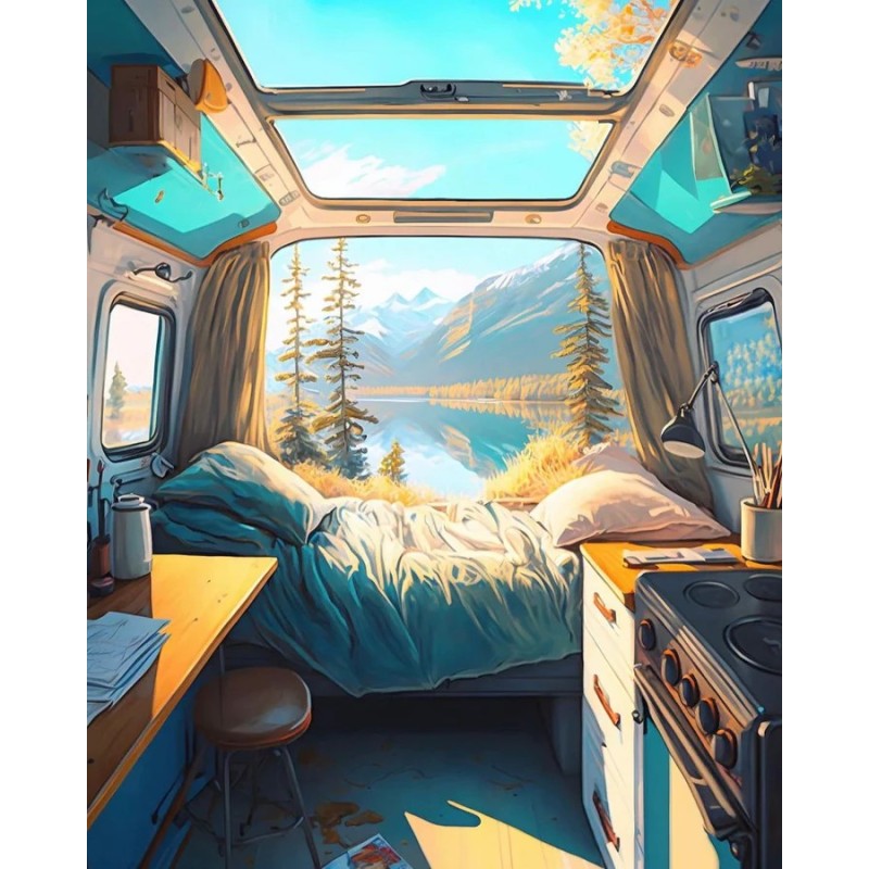 Puzzle 1000 pieces - piece & love - van life