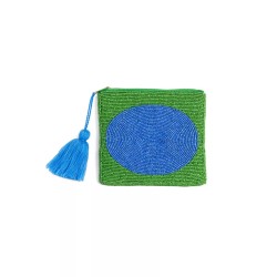 Pochette perles medium - helio - water