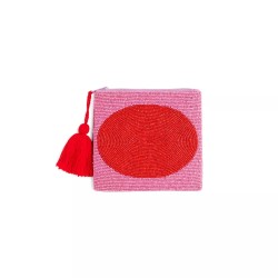 Pochette perles medium - helio - fire