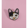 Broche - malicieuse - chat lune