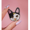 Broche - malicieuse - chat lune