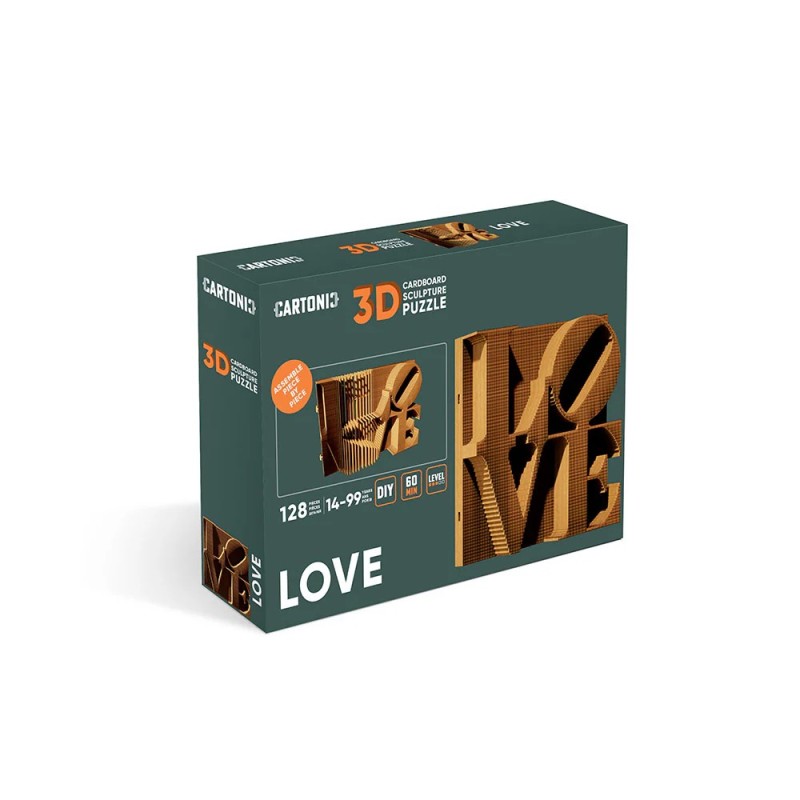 Puzzle sculpture 3d carton - cartonic - Love