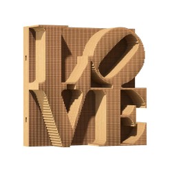 Puzzle sculpture 3d carton - cartonic - Love