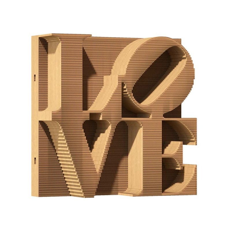 Puzzle sculpture 3d carton - cartonic - Love