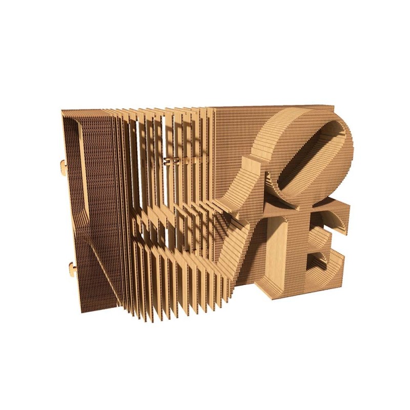 Puzzle sculpture 3d carton - cartonic - Love