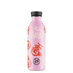 Bouteille inox 500 ml - 24bottles - urban bottle hey! pink