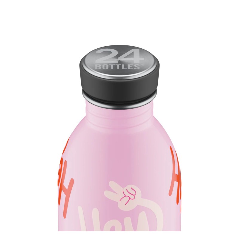 Bouteille inox 500 ml - 24bottles - urban bottle hey! pink